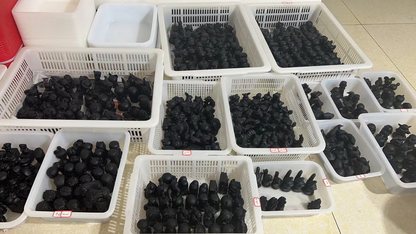 Obsidian carvings